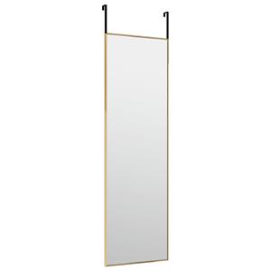 vidaXL Deurspiegel 30x100 cm glas en aluminium goudkleurig