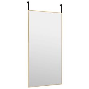 vidaXL Deurspiegel 50x100 cm glas en aluminium goudkleurig