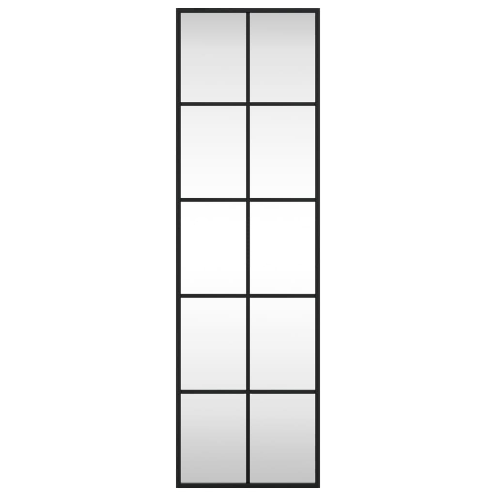 vidaXL Wandspiegel rechthoekig 30x100 cm ijzer zwart