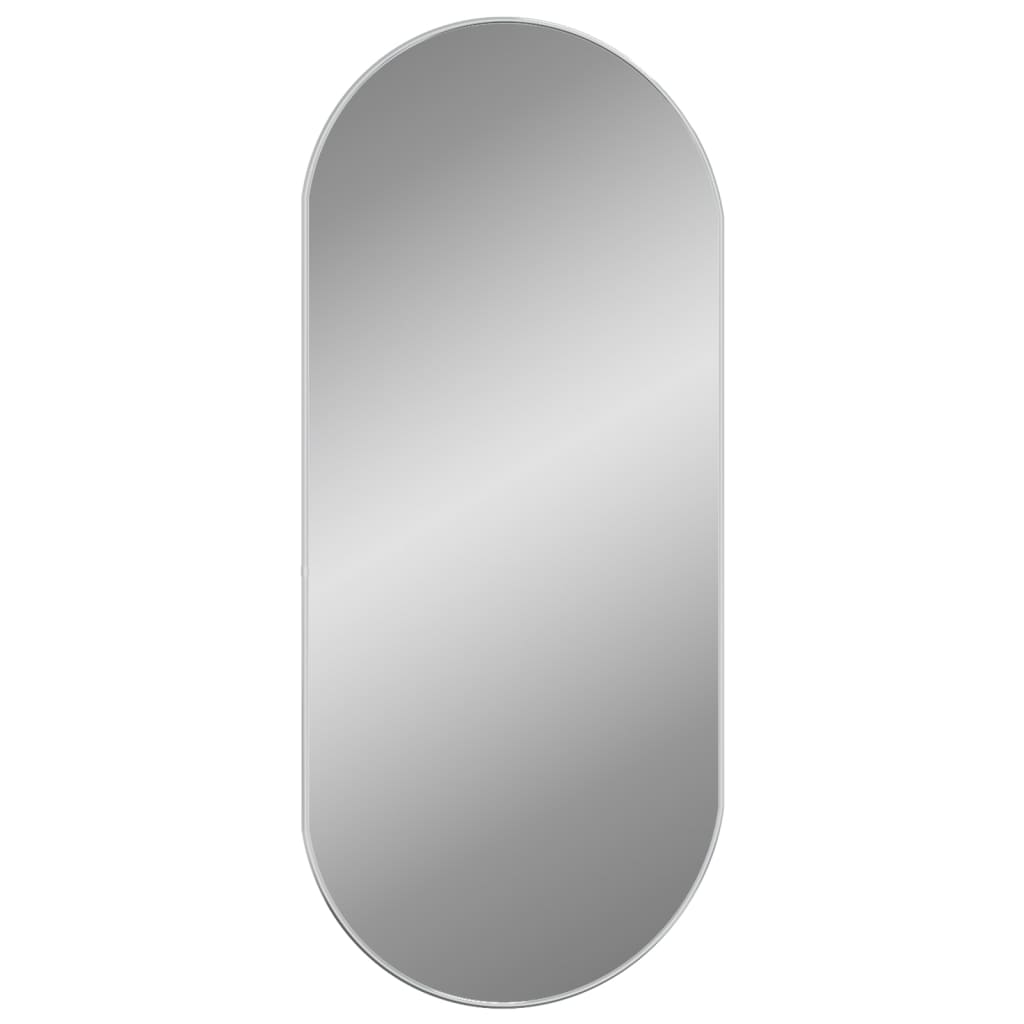 vidaXL Wandspiegel 100x45 cm ovaal zilverkleurig