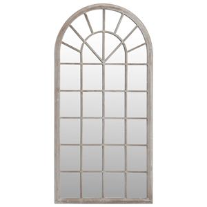 vidaXL Tuinspiegel 90x45 cm ijzer zandkleurig