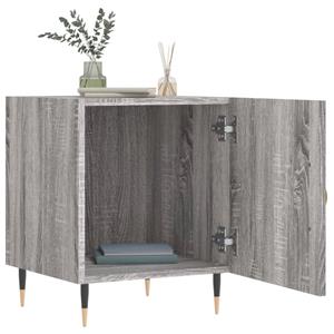 vidaXL Nachtkastjes 2 st 40x40x50 cm bewerkt hout grijs sonoma eiken