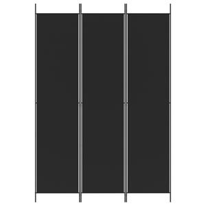 vidaXL Kamerscherm met 3 panelen 150x220 cm stof zwart