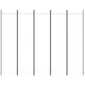 vidaXL Kamerscherm met 5 panelen 250x200 cm stof wit