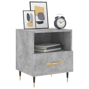 vidaXL Nachtkastjes 2 st 40x35x47,5 cm bewerkt hout betongrijs