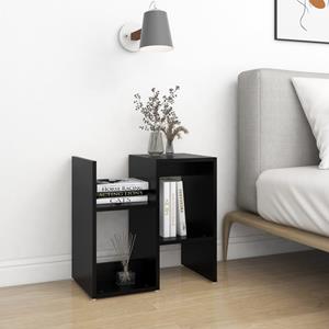 vidaXL Nachtkastjes 2 st 50x30x51,5 cm spaanplaat zwart