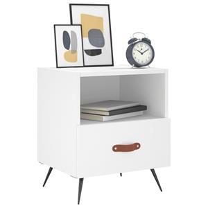 vidaXL Nachtkastjes 2 st 40x35x47,5 cm bewerkt hout wit