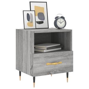 vidaXL Nachtkastjes 2 st 40x35x47,5 cm bewerkt hout grijs sonoma eiken