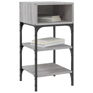 vidaXL Nachtkastjes 2 st 35x34,5x70 cm bewerkt hout grijs sonoma eiken