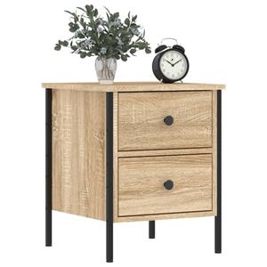 vidaXL Nachtkastje 40x42x50 cm bewerkt hout sonoma eikenkleurig