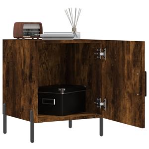 vidaXL Nachtkastjes 2 st 40x40x50 cm bewerkt hout gerookt eikenkleurig
