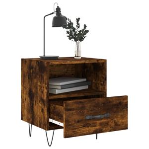 vidaXL Nachtkastjes 2 st 40x35x47,5 cm bewerkt hout gerookt eikenkleur