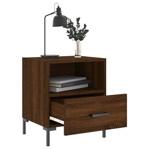 vidaXL Nachtkastjes 2 st 40x35x47,5 cm bewerkt hout bruin eikenkleur