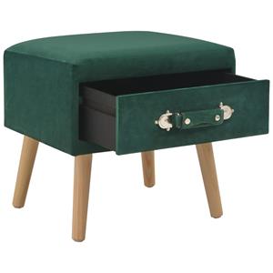 vidaXL Nachtkastje 40x35x40 cm fluweel groen