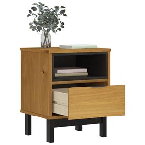 vidaXL Nachtkastje FLAM 40x35x50 cm massief grenenhout