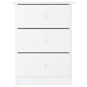 vidaXL Nachtkastje ALTA 41x35x55 cm massief grenenhout wit