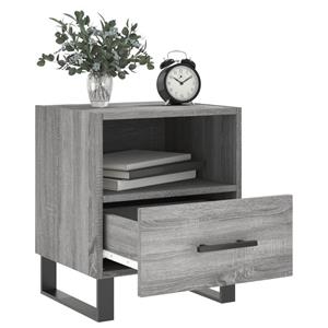 vidaXL Nachtkastjes 2 st 40x35x47,5 cm bewerkt hout grijs sonoma eiken