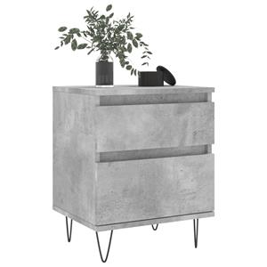 vidaXL Nachtkastjes 2 st 40x35x50 cm bewerkt hout betongrijs