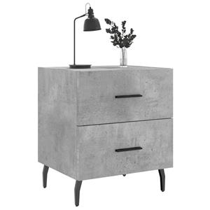 vidaXL Nachtkastjes 2 st 40x35x47,5 cm bewerkt hout betongrijs