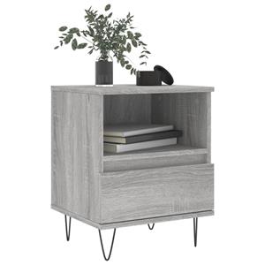 vidaXL Nachtkastjes 2 st 40x35x50 cm bewerkt hout grijs sonoma eiken