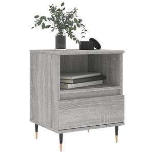 vidaXL Nachtkastjes 2 st 40x35x50 cm bewerkt hout grijs sonoma eiken