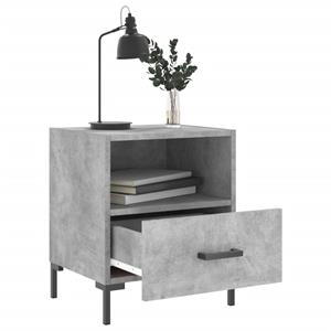 vidaXL Nachtkastjes 2 st 40x35x47,5 cm bewerkt hout betongrijs