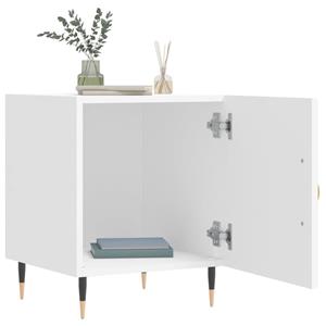 vidaXL Nachtkastjes 2 st 40x40x50 cm bewerkt hout wit