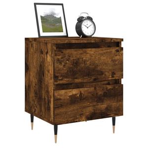 vidaXL Nachtkastjes 2 st 40x35x50 cm bewerkt hout gerookt eikenkleurig