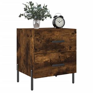 vidaXL Nachtkastjes 2 st 40x35x47,5 cm bewerkt hout gerookt eikenkleur