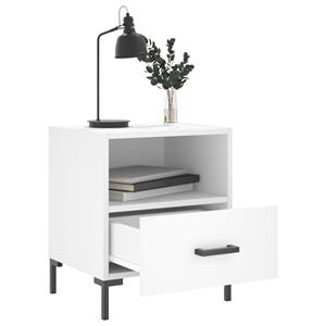 vidaXL Nachtkastjes 2 st 40x35x47,5 cm bewerkt hout wit