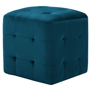 vidaXL Nachtkastjes 2 st 30x30x30 cm fluweel blauw