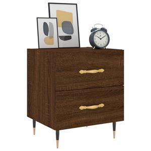 vidaXL Nachtkastjes 2 st 40x35x47,5 cm bewerkt hout bruin eikenkleur