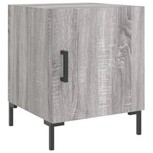 vidaXL Nachtkastjes 2 st 40x40x50 cm bewerkt hout grijs sonoma eiken