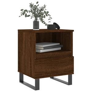 vidaXL Nachtkastjes 2 st 40x35x50 cm bewerkt hout bruin eikenkleur