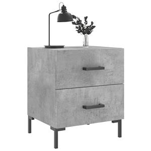 vidaXL Nachtkastjes 2 st 40x35x47,5 cm bewerkt hout betongrijs