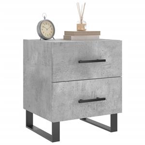 vidaXL Nachtkastjes 2 st 40x35x47,5 cm bewerkt hout betongrijs