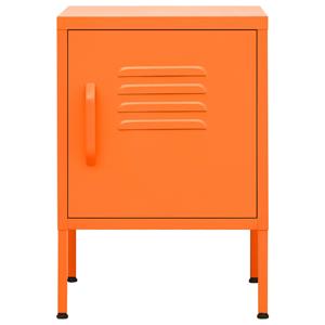 vidaXL Nachtkastje 35x35x51 cm staal oranje