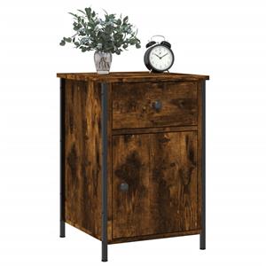 vidaXL Nachtkastjes 2 st 40x42x60 cm bewerkt hout gerookt eikenkleurig