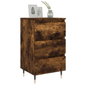 vidaXL Nachtkastjes 2 st 40x35x69 cm bewerkt hout gerookt eikenkleurig