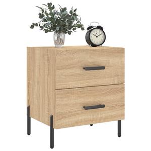 vidaXL Nachtkastjes 2 st 40x35x47,5 cm bewerkt hout sonoma eikenkleur