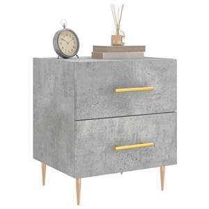 vidaXL Nachtkastjes 2 st 40x35x47,5 cm bewerkt hout betongrijs