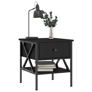 vidaXL Nachtkastjes 2 st 40x42x45 cm bewerkt hout zwart