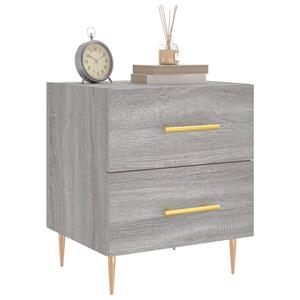 vidaXL Nachtkastjes 2 st 40x35x47,5 cm bewerkt hout grijs sonoma eiken