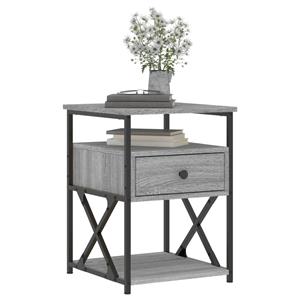 vidaXL Nachtkastjes 2 st 40x42x55 cm bewerkt hout grijs sonoma eiken