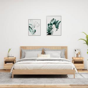 vidaXL Nachtkastjes met LED 2 st 40x39x48,5 cm sonoma eikenkleurig