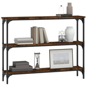 vidaXL Wandtafel 100x22,5x75 cm bewerkt hout gerookt eikenkleurig