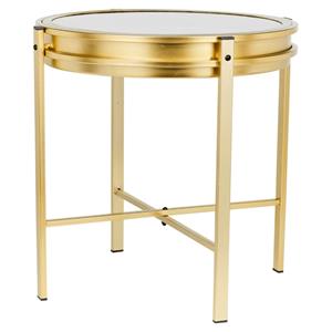 Home&Styling Bijzettafel met klok goudkleurig