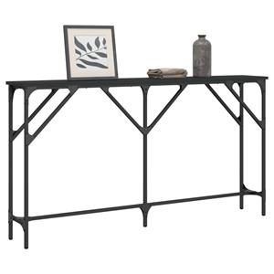 vidaXL Wandtafel 140x23x75 cm bewerkt hout zwart