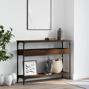 vidaXL Wandtafel met schap 100x29x75 cm bewerkt hout bruineikenkleurig