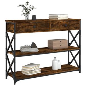 vidaXL Wandtafel 100x28x75 cm bewerkt hout gerookt eikenkleurig